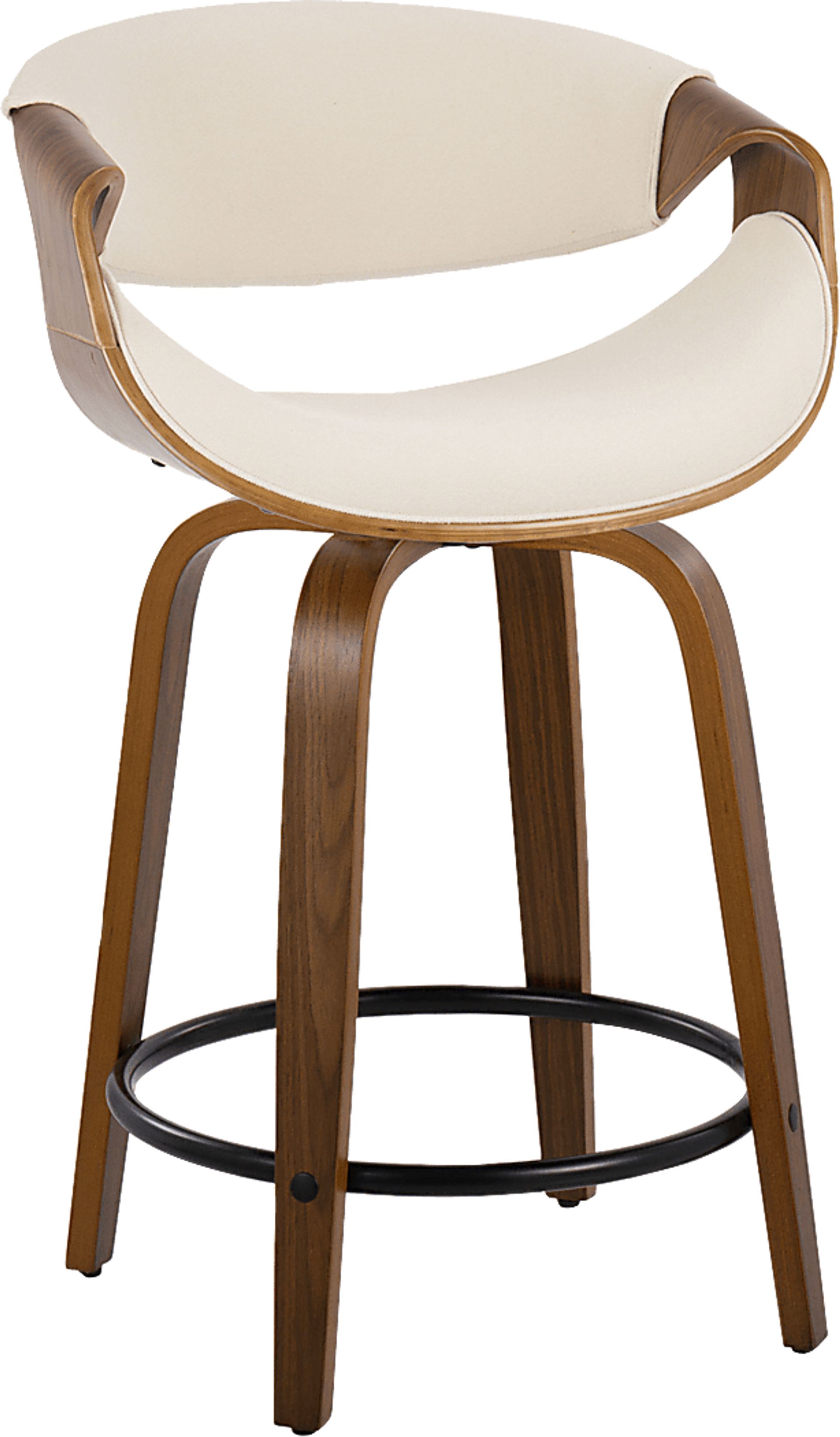 Tamaaron Cream Swivel Counter Height Stool, Set of 2 - Image 6