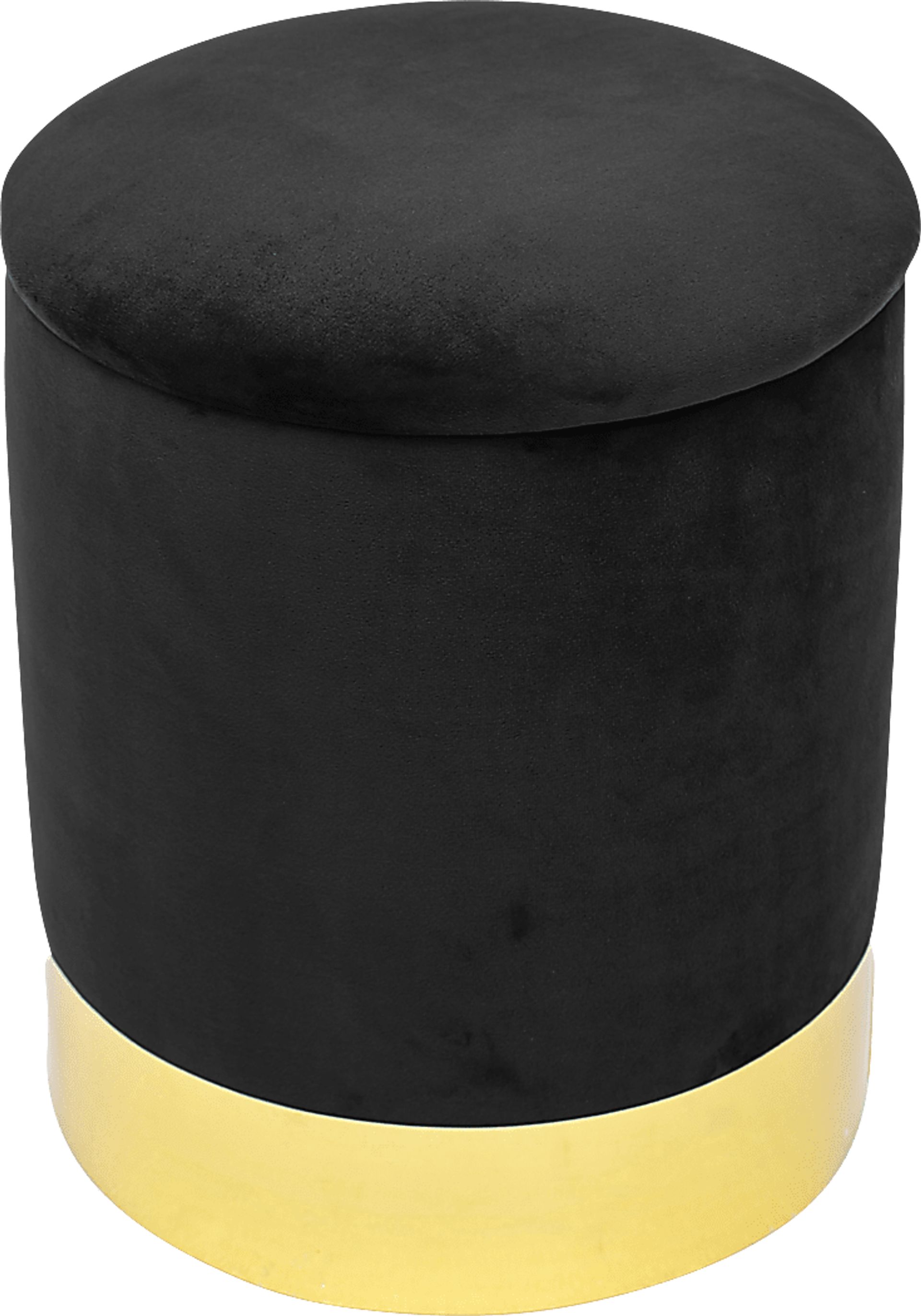 Tamar Ann Black Storage Ottoman - Image 1