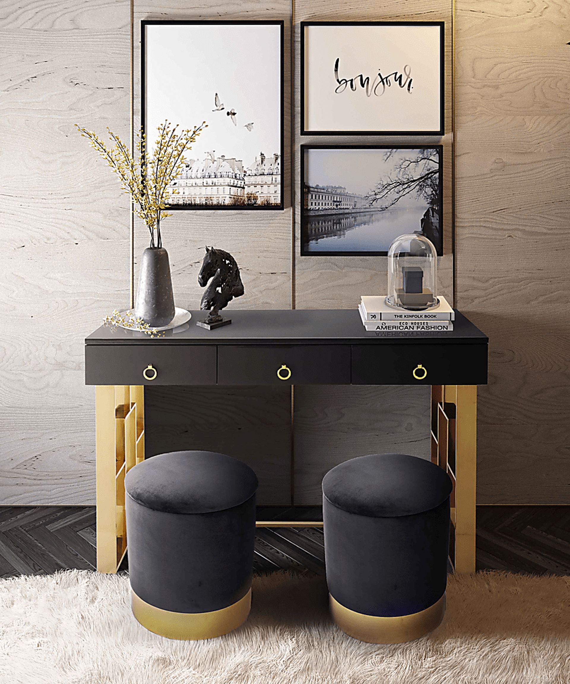 Tamar Ann Gray Storage Ottoman - Image 4