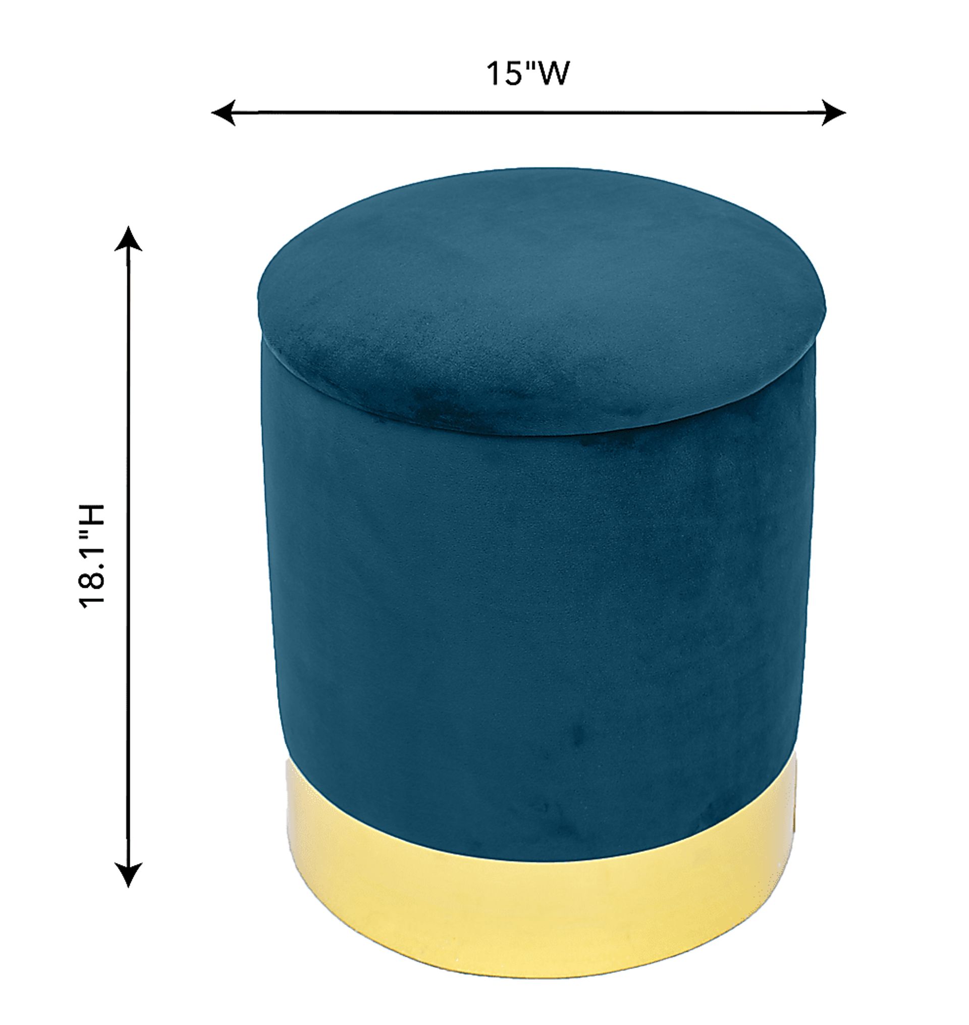 Tamar Ann Navy Storage Ottoman - Image 5
