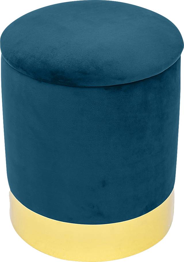 Tamar Ann Navy Storage Ottoman - Thumbnail - Image 1