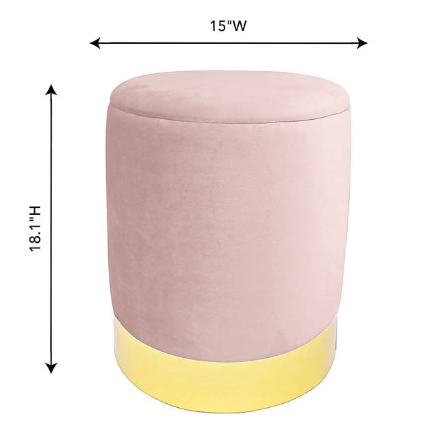 Tamar Ann Pink Blush Storage Ottoman - Thumbnail - Image 5