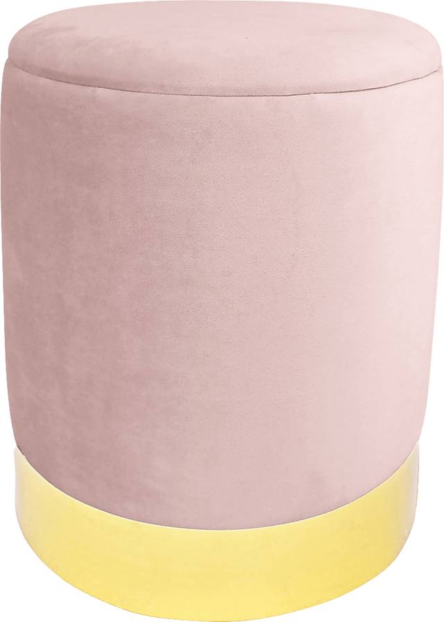 Tamar Ann Pink Blush Storage Ottoman - Thumbnail - Image 1