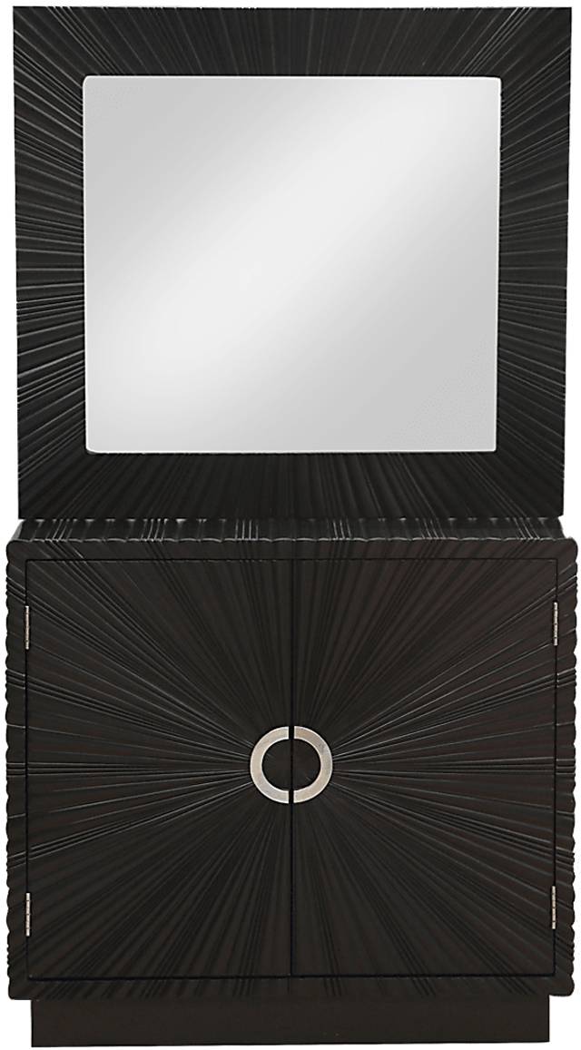 Tamar Black Cabinet and Mirror Set - Thumbnail - Image 1