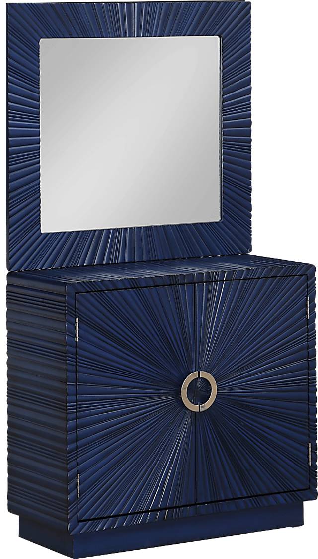 Tamar Blue Cabinet and Mirror Set - Thumbnail - Image 2