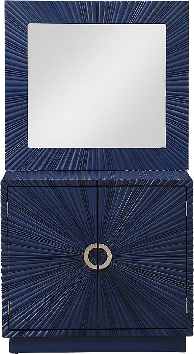 Tamar Blue Cabinet and Mirror Set - Thumbnail - Image 1