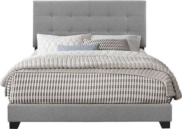 Tamara Gray King Upholstered Bed - Thumbnail - Image 1