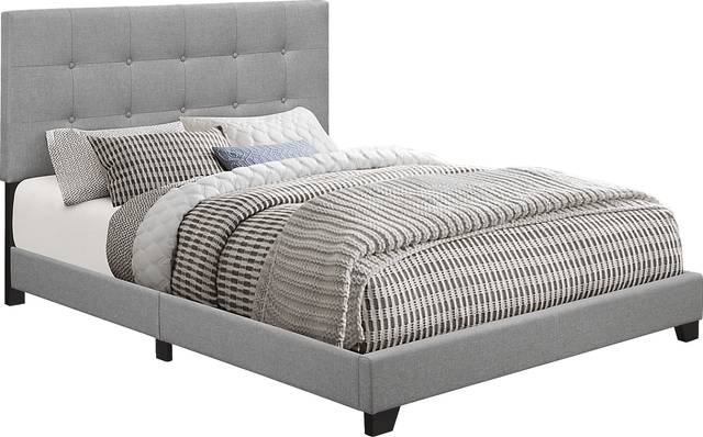 Tamara Gray Queen Upholstered Bed - Thumbnail - Image 3