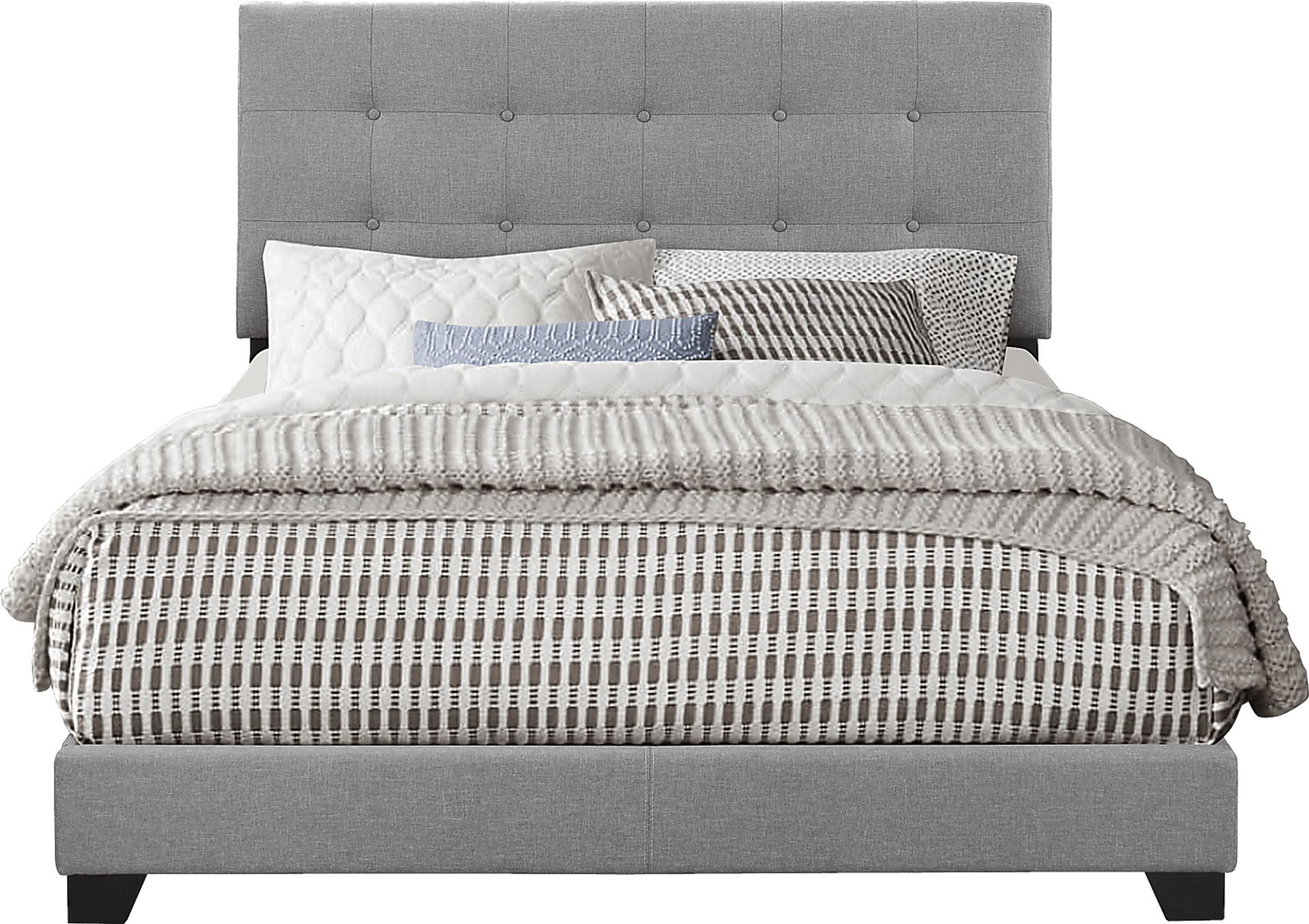 Tamara Gray Queen Upholstered Bed - Image 1