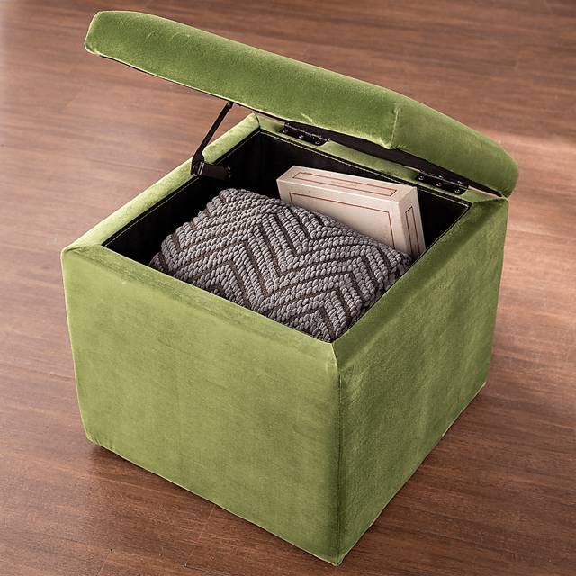 Tamassee Green Ottoman - Thumbnail - Image 5