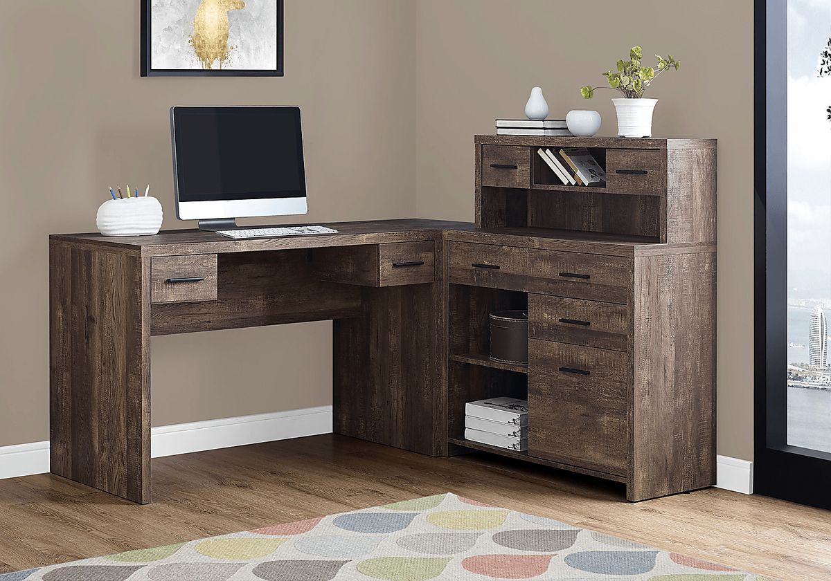 Tambec Brown Dark Wood Desk | Rooms to Go