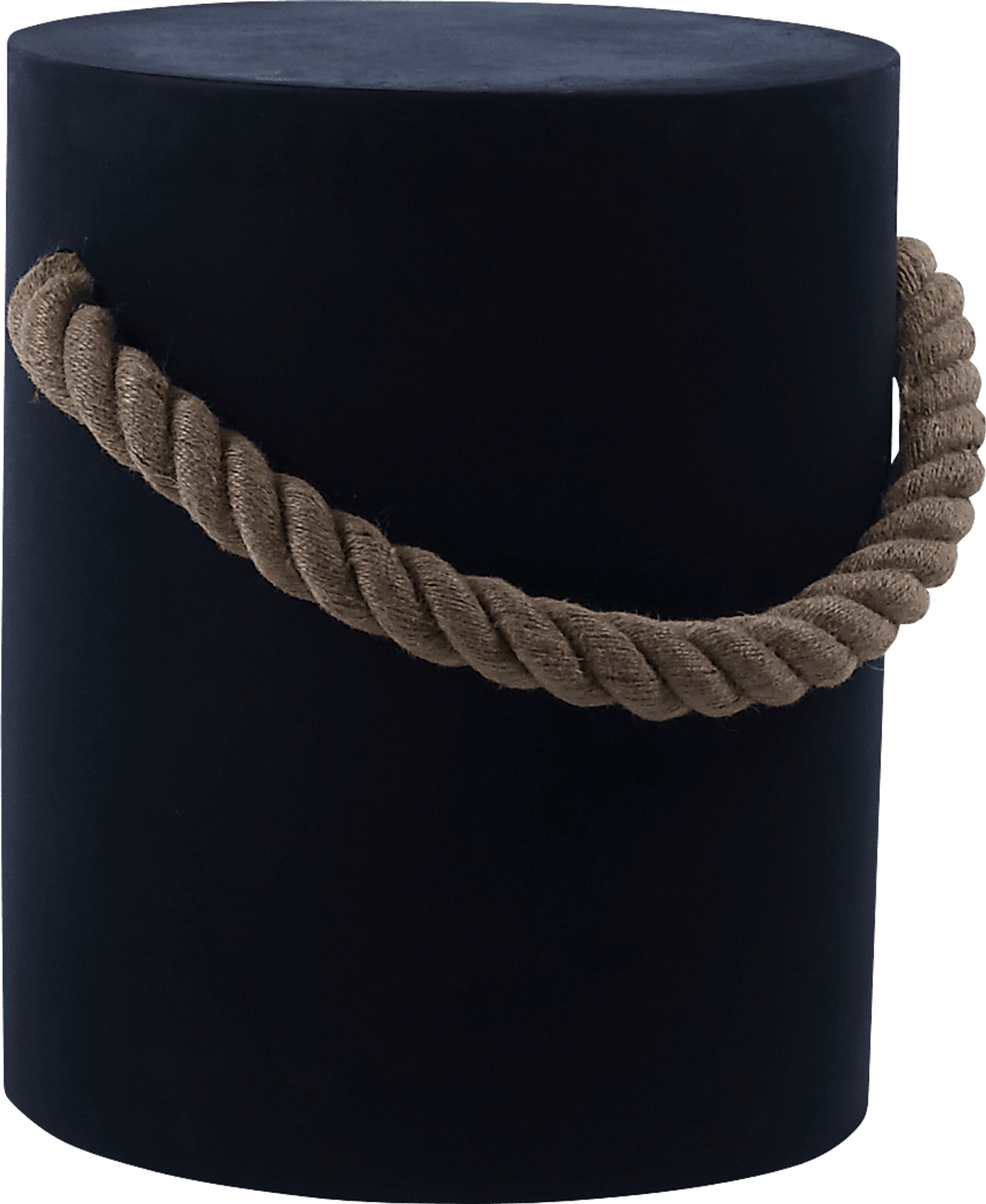 Outdoor Tambor Black Garden Stool - Image 1