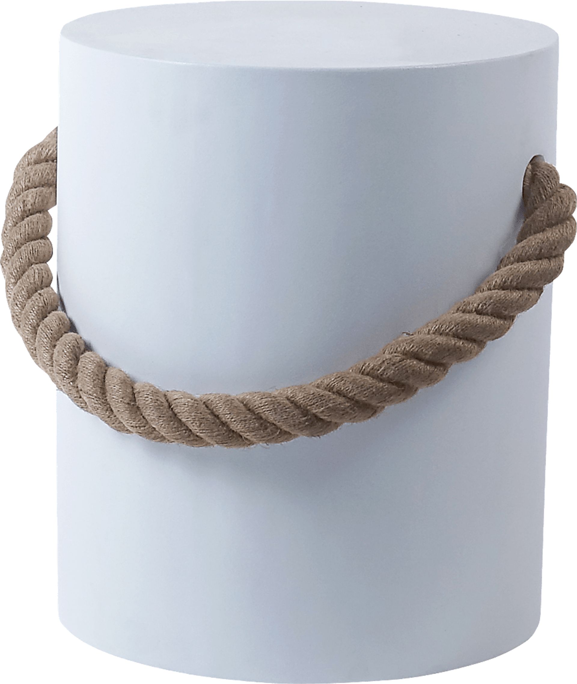 Outdoor Tambor White Garden Stool - Image 1