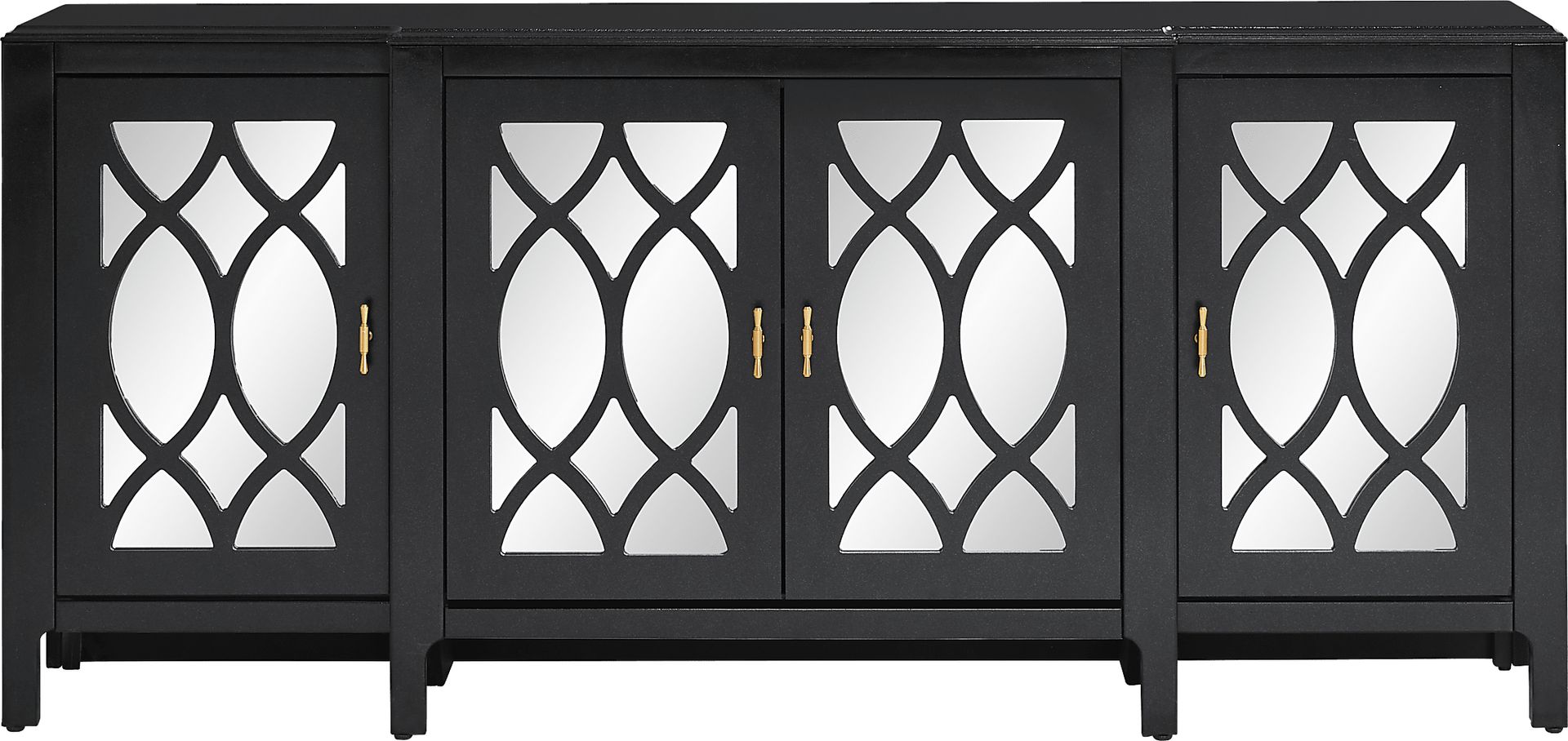 Tameran Black 4 Door Accent Cabinet - Image 1