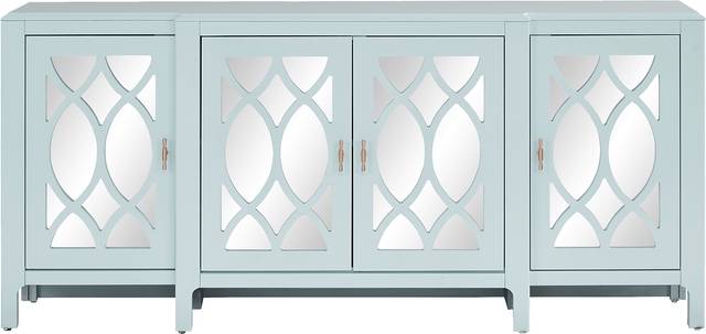 Tameran Blue 4 Door Accent Cabinet - Thumbnail - Image 1
