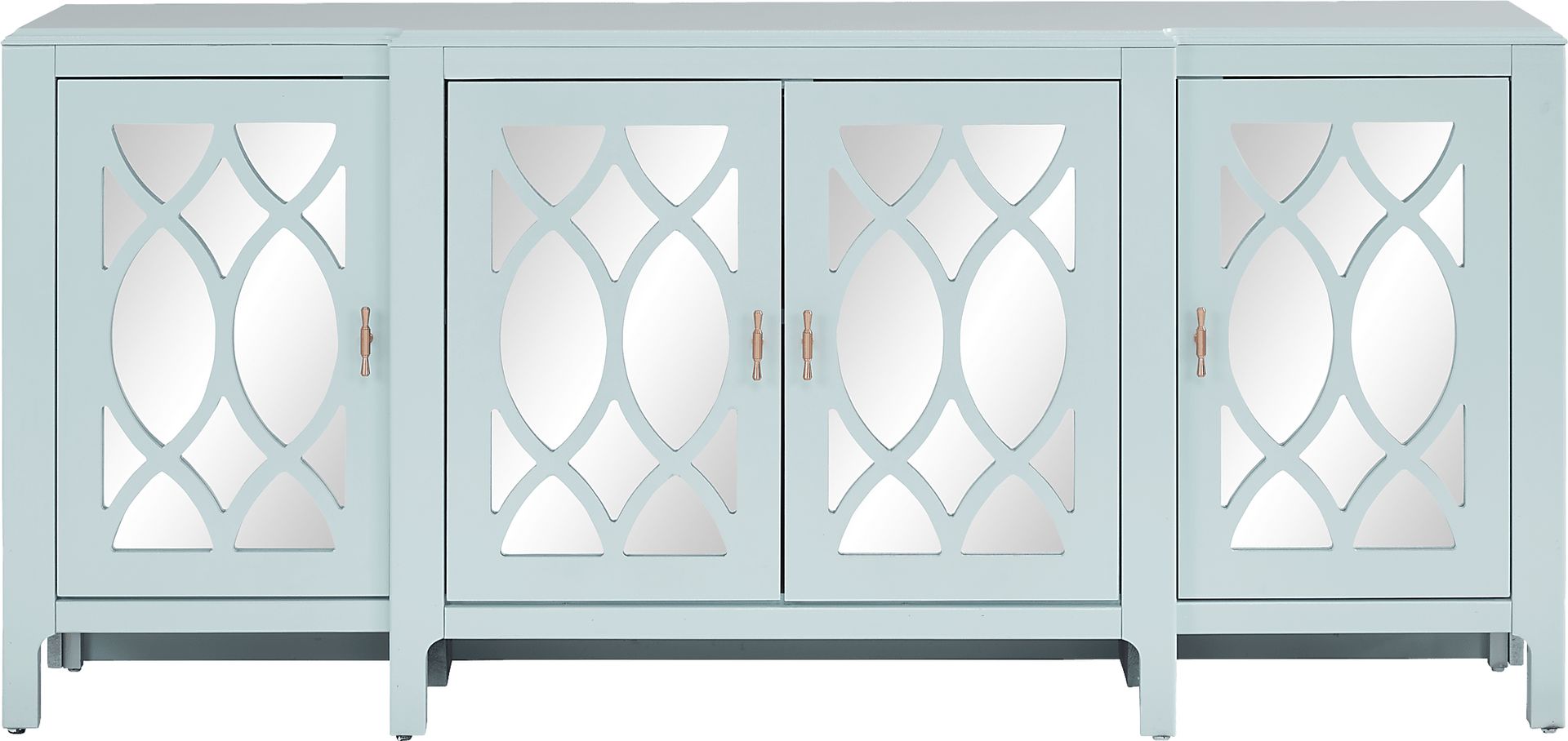 Tameran Blue 4 Door Accent Cabinet - Image 1