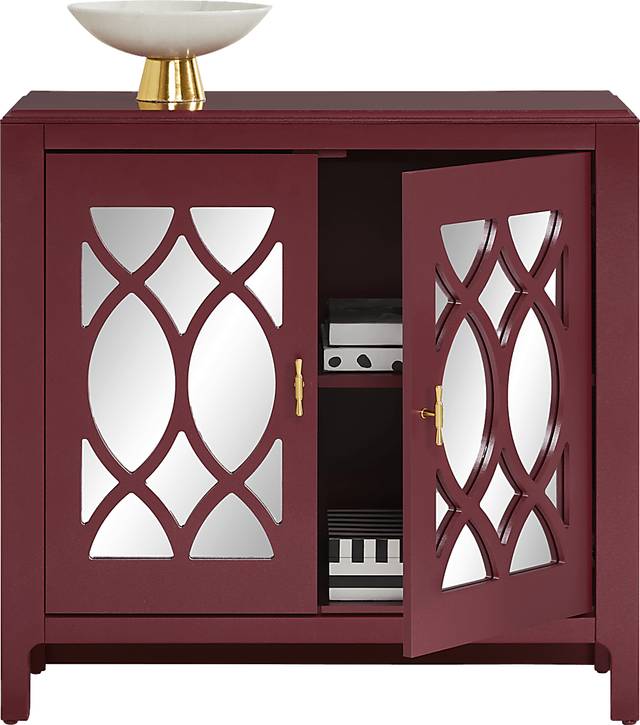Tameran Red 2 Door Accent Cabinet - Thumbnail - Image 3