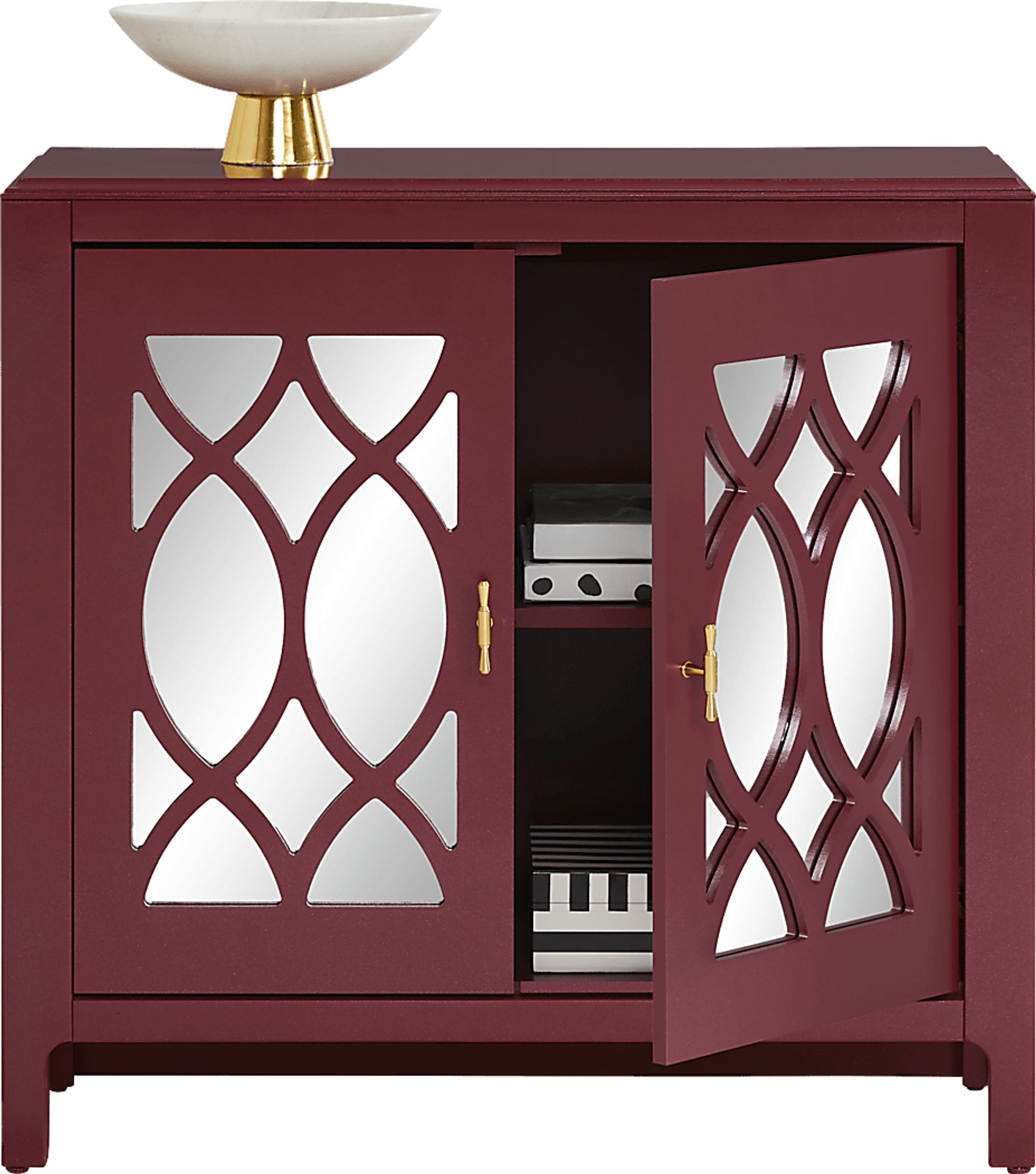 Tameran Red 2 Door Accent Cabinet - Image 3
