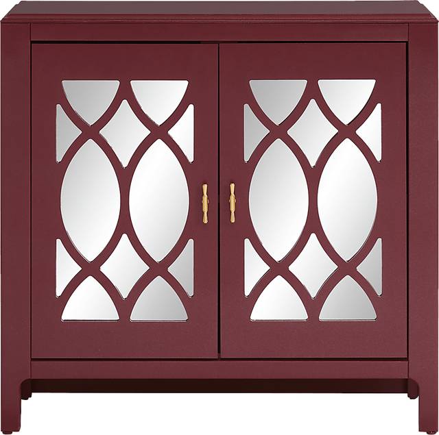 Tameran Red 2 Door Accent Cabinet - Thumbnail - Image 1