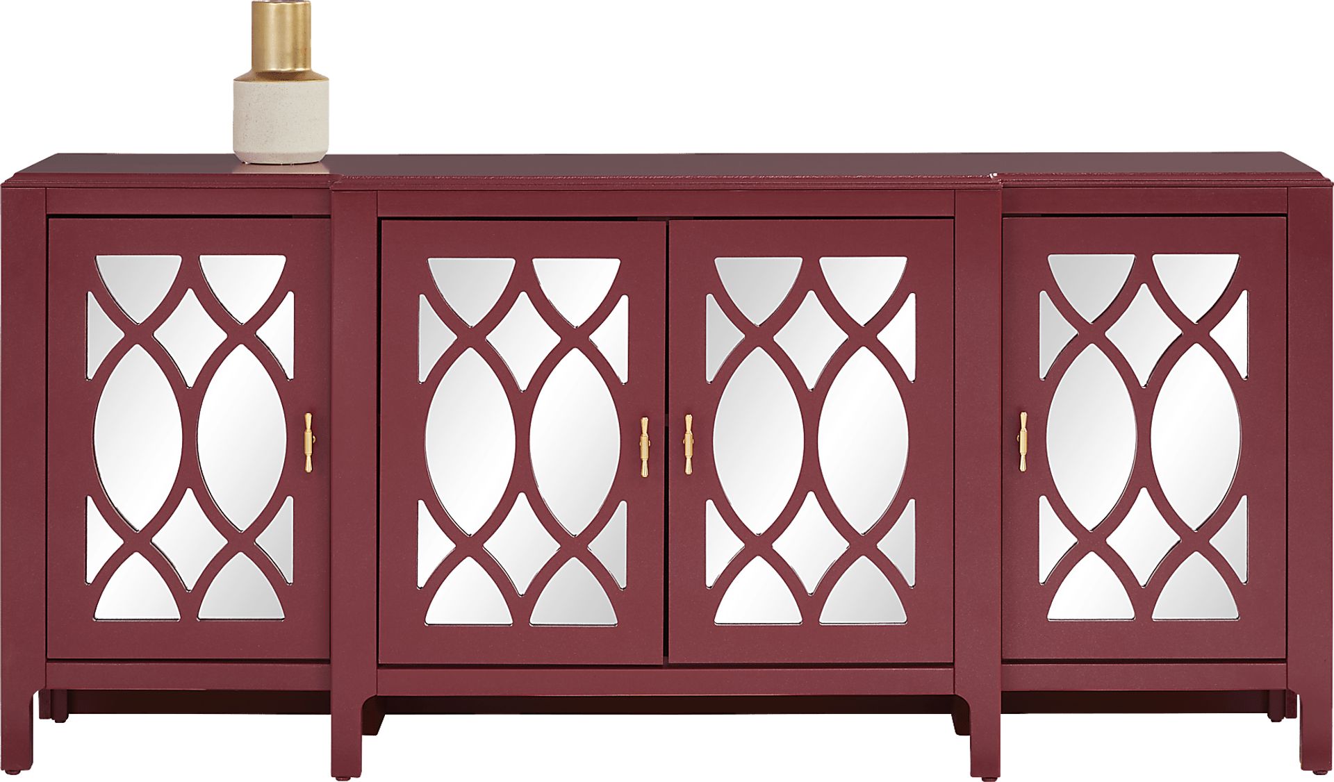 Tameran Red 4 Door Accent Cabinet - Image 2