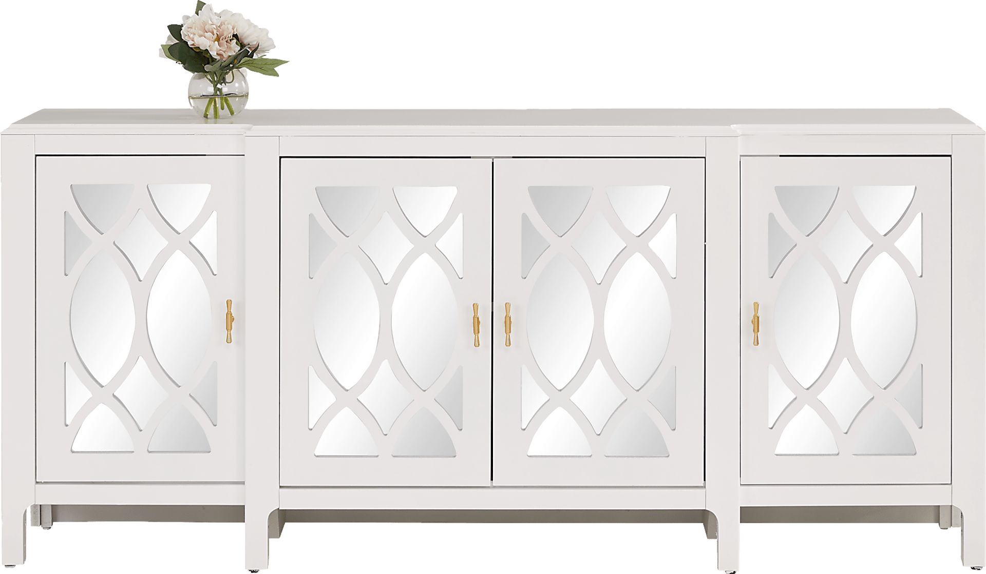 Tameran White 4 Door Accent Cabinet - Image 2
