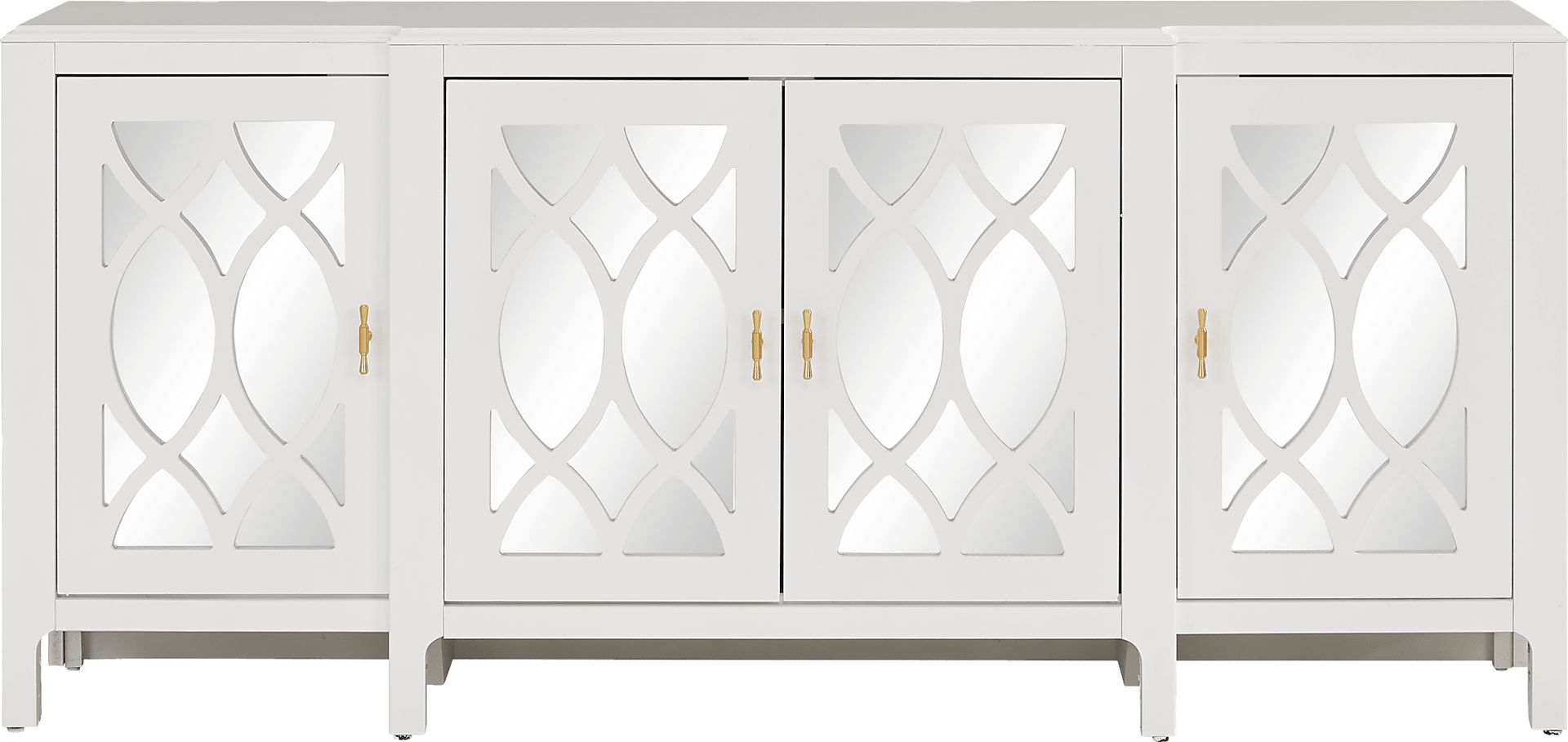 Tameran White 4 Door Accent Cabinet - Image 1