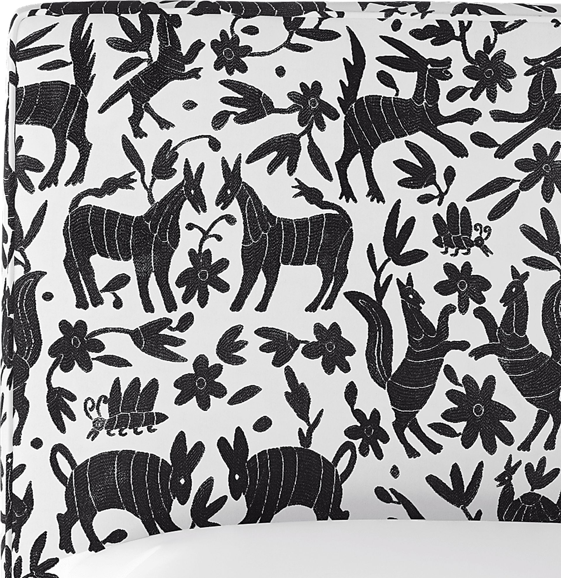 Tamesi Black Queen Upholstered Headboard - Image 4