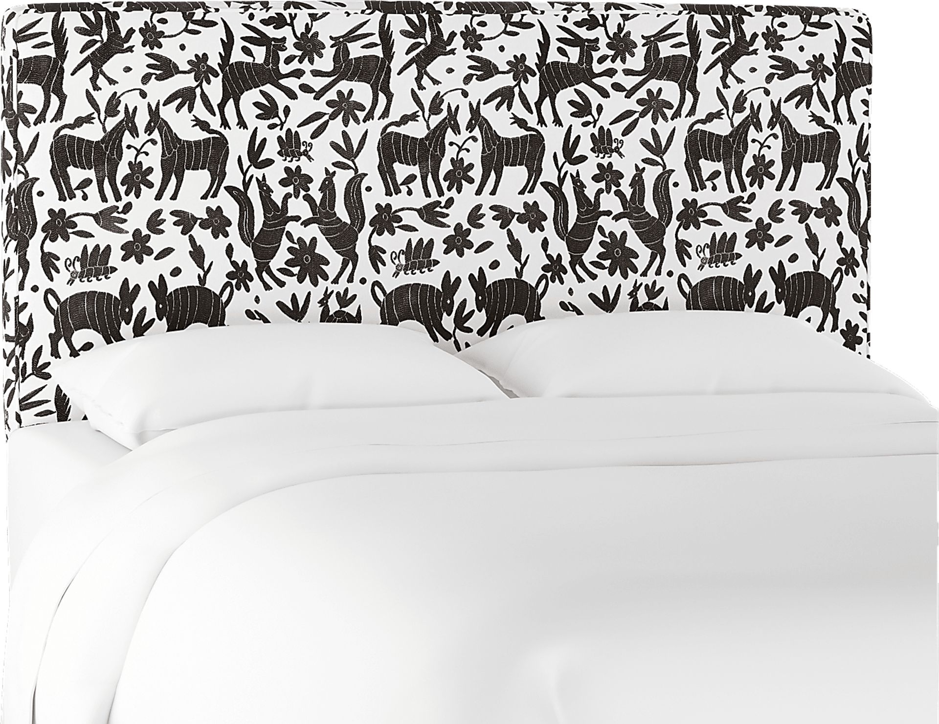 Tamesi Black Queen Upholstered Headboard - Image 1