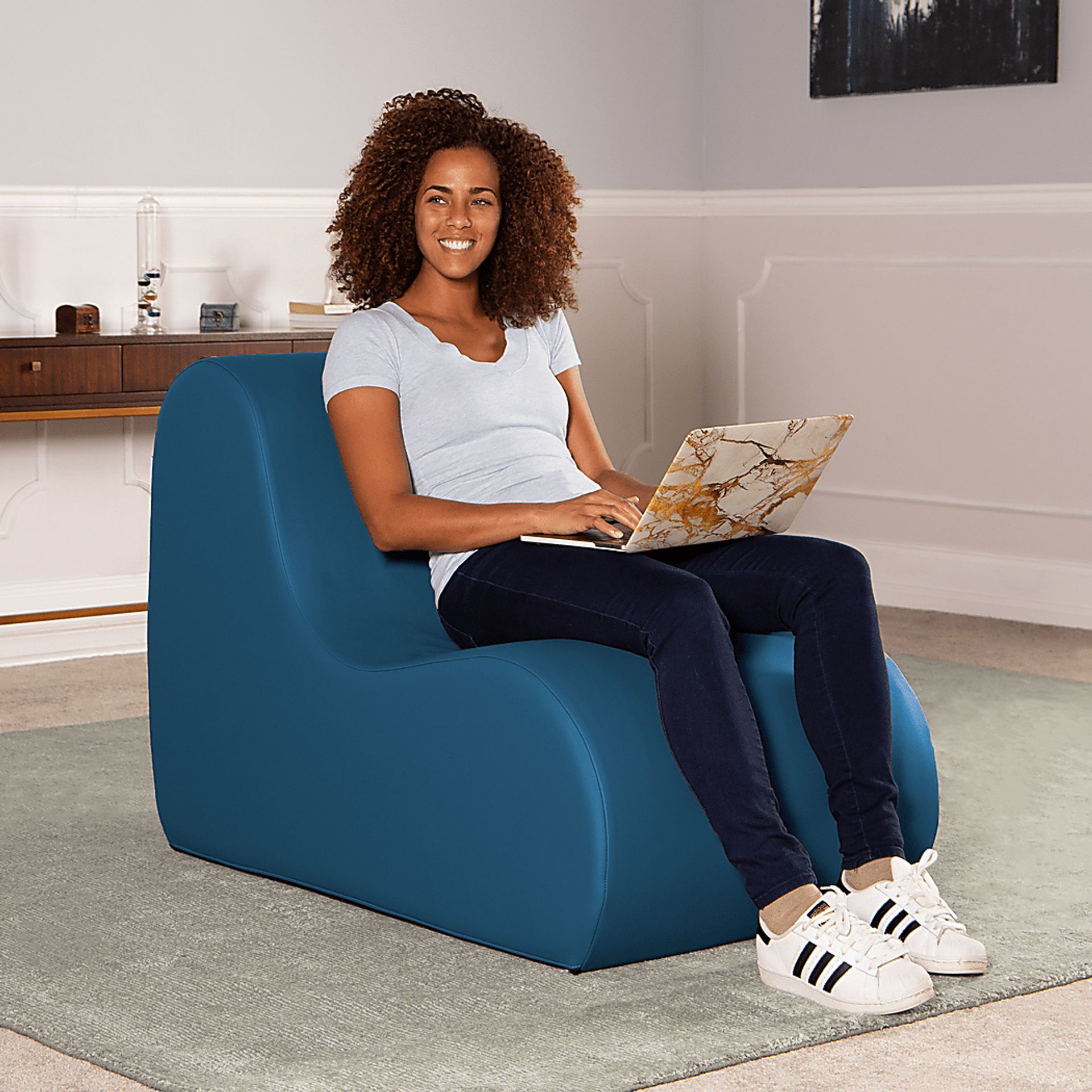 Kids Tamiko Blue Large Chair - Image 5