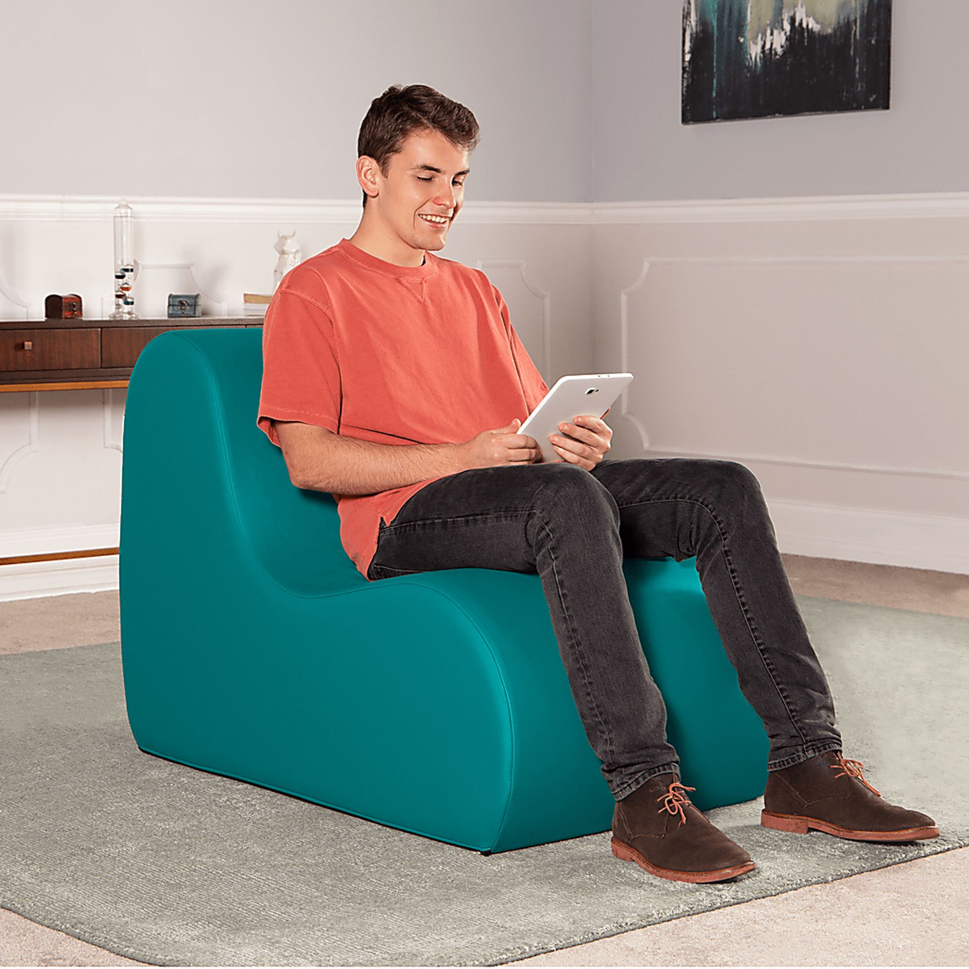 Kids Tamiko Turquoise Large Chair - Image 6