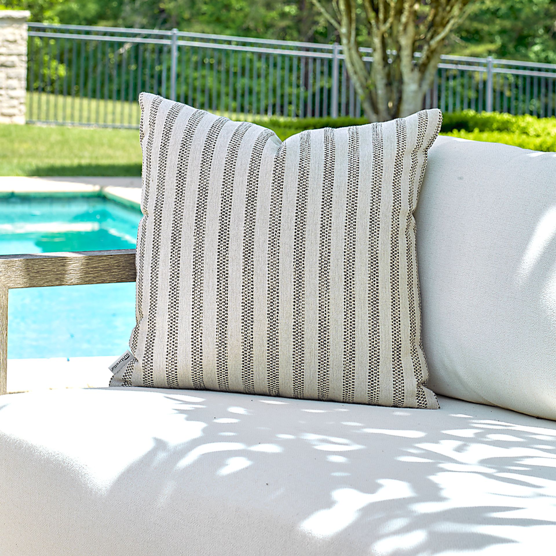 Tamile Beige Indoor/Outdoor Accent Pillow - Image 2