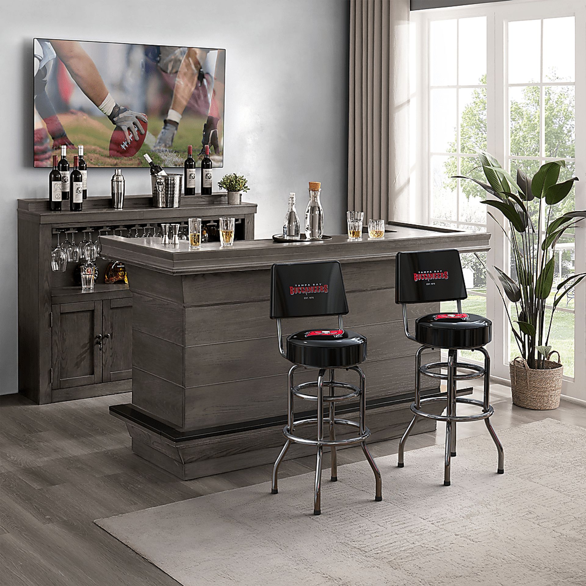 Tampa Bay Buccaneers Black Barstool - Image 2