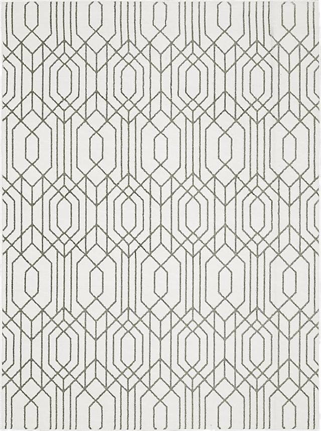 Tamun White 5'3 x 7'6 Rug - Thumbnail - Image 1