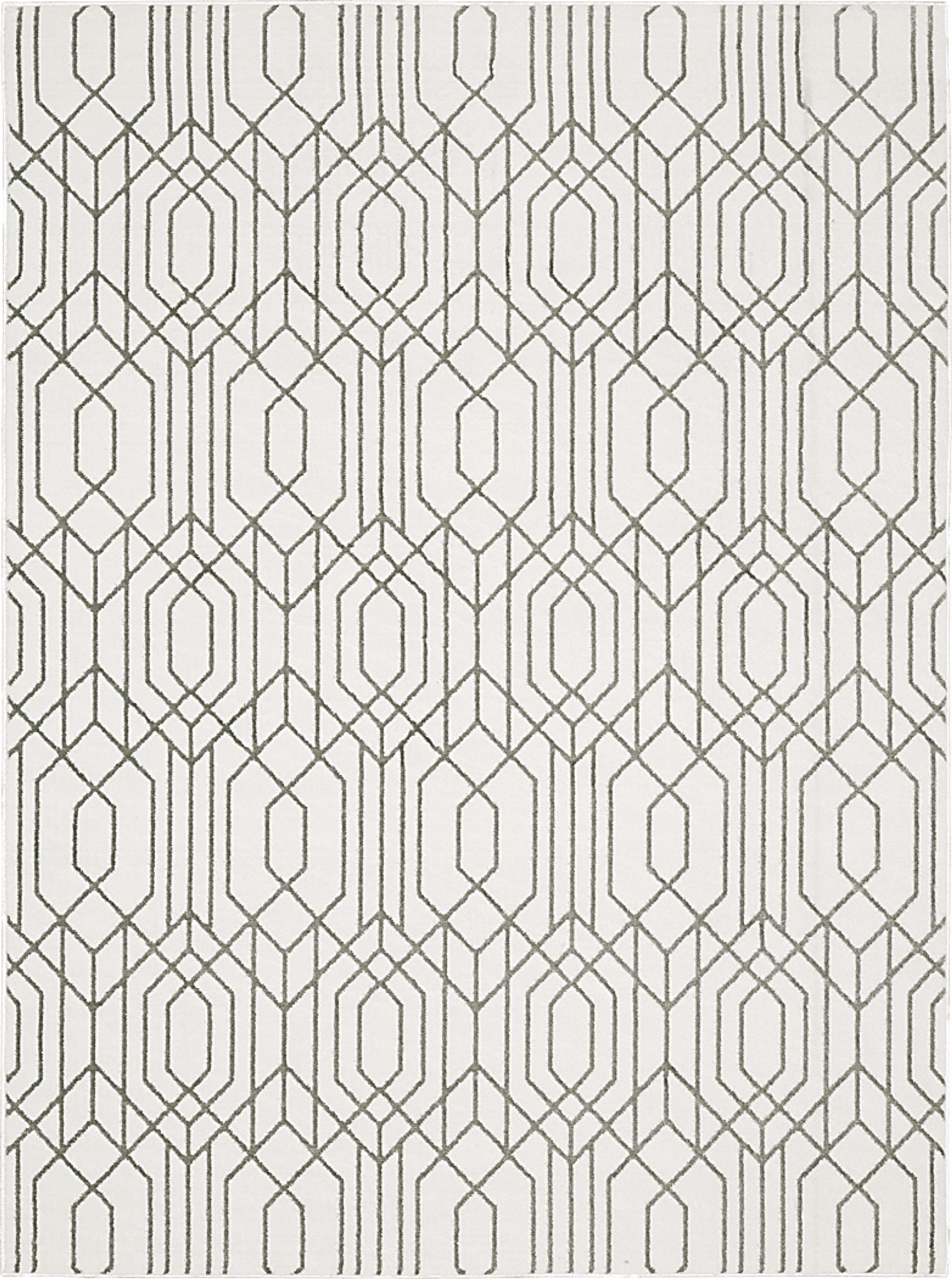 Tamun White 5'3 x 7'6 Rug - Image 1
