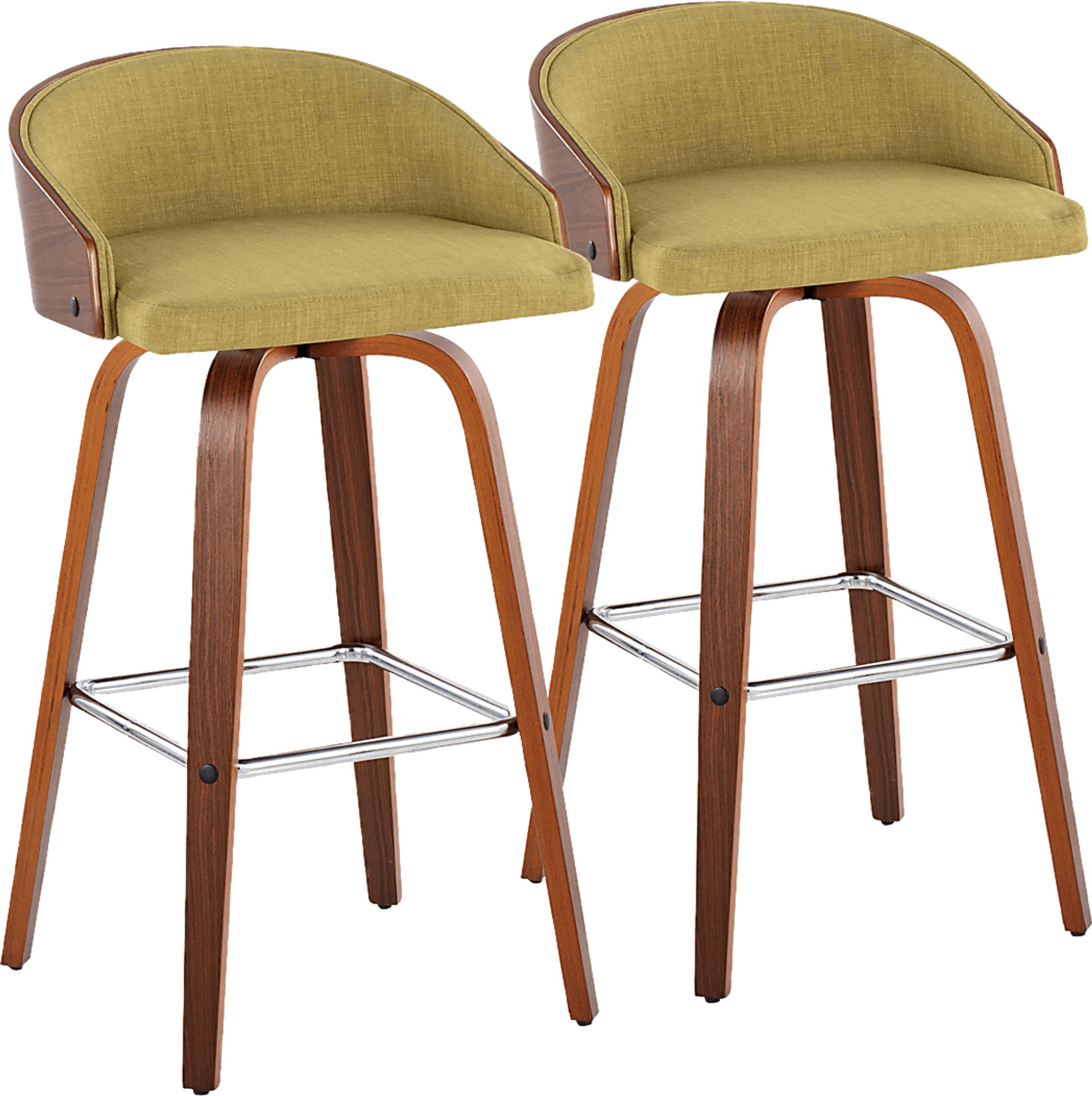 Tanacross Green Swivel Barstool, Set of 2 - Image 1