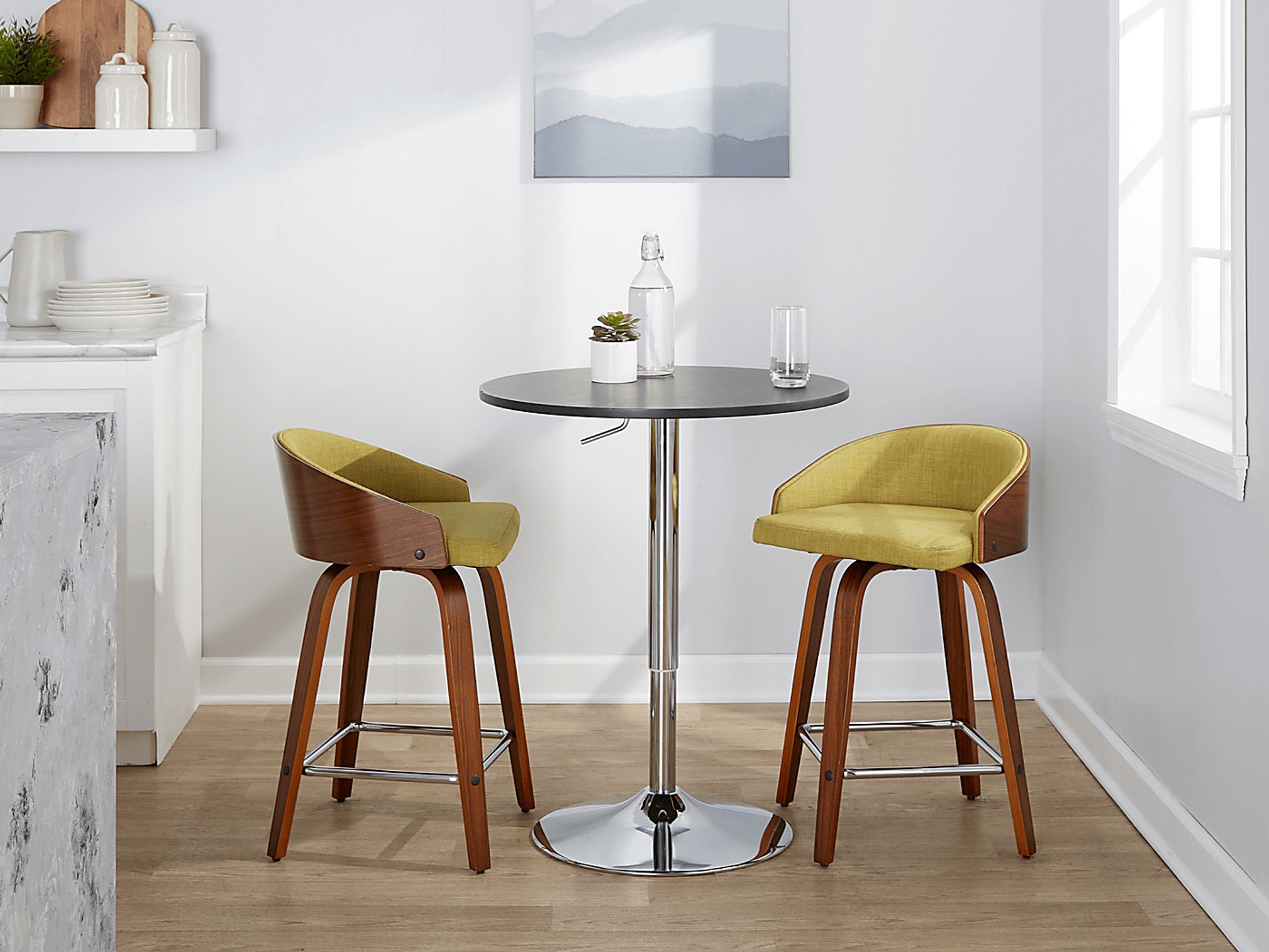 Tanacross Green Swivel Counter Height Stool, Set of 2 - Image 2
