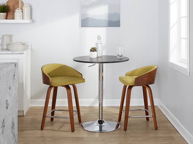 Tanacross Green Swivel Counter Height Stool, Set of 2 - Thumbnail - Image 3