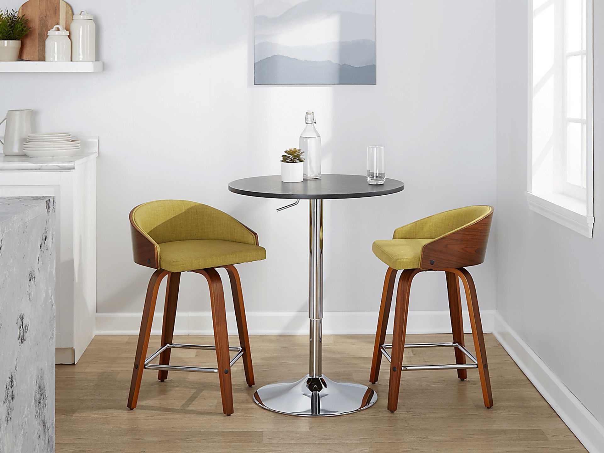 Tanacross Green Swivel Counter Height Stool, Set of 2 - Image 3
