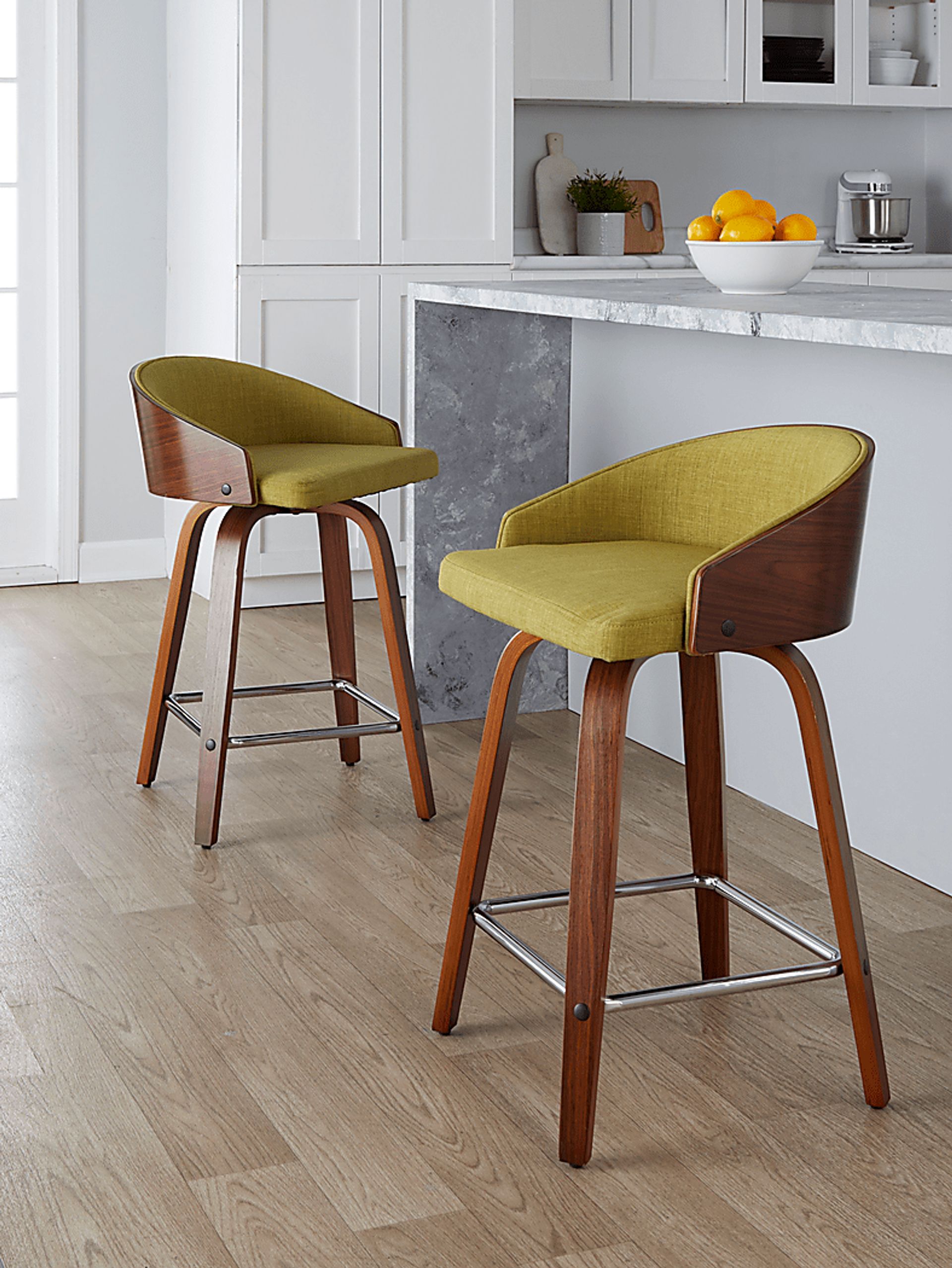 Tanacross Green Swivel Counter Height Stool, Set of 2 - Image 4