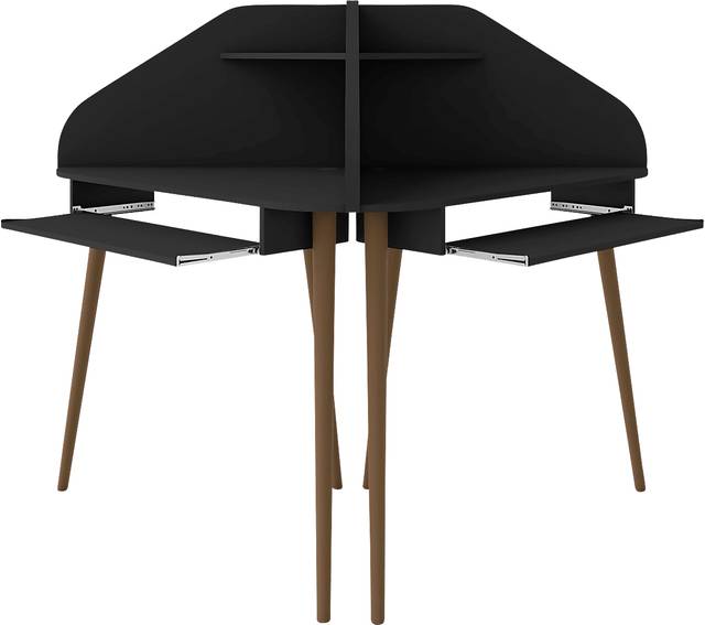 Tanbark Black Corner Desk - Thumbnail - Image 2