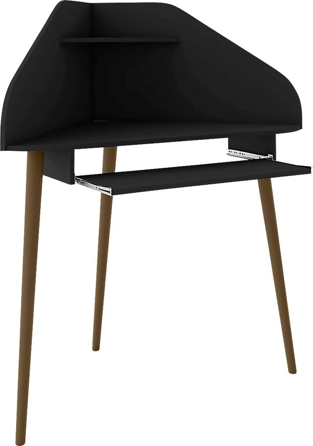 Tanbark Black Corner Desk - Thumbnail - Image 3