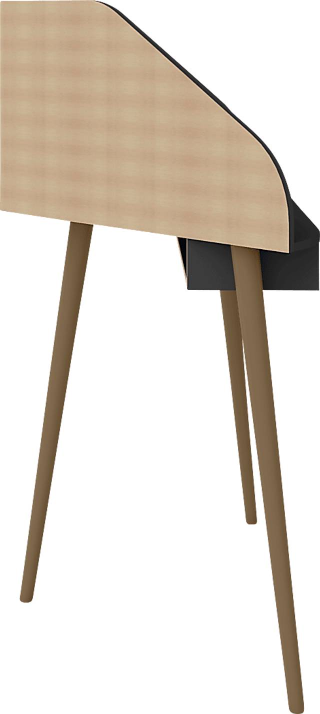 Tanbark Black Corner Desk - Thumbnail - Image 4