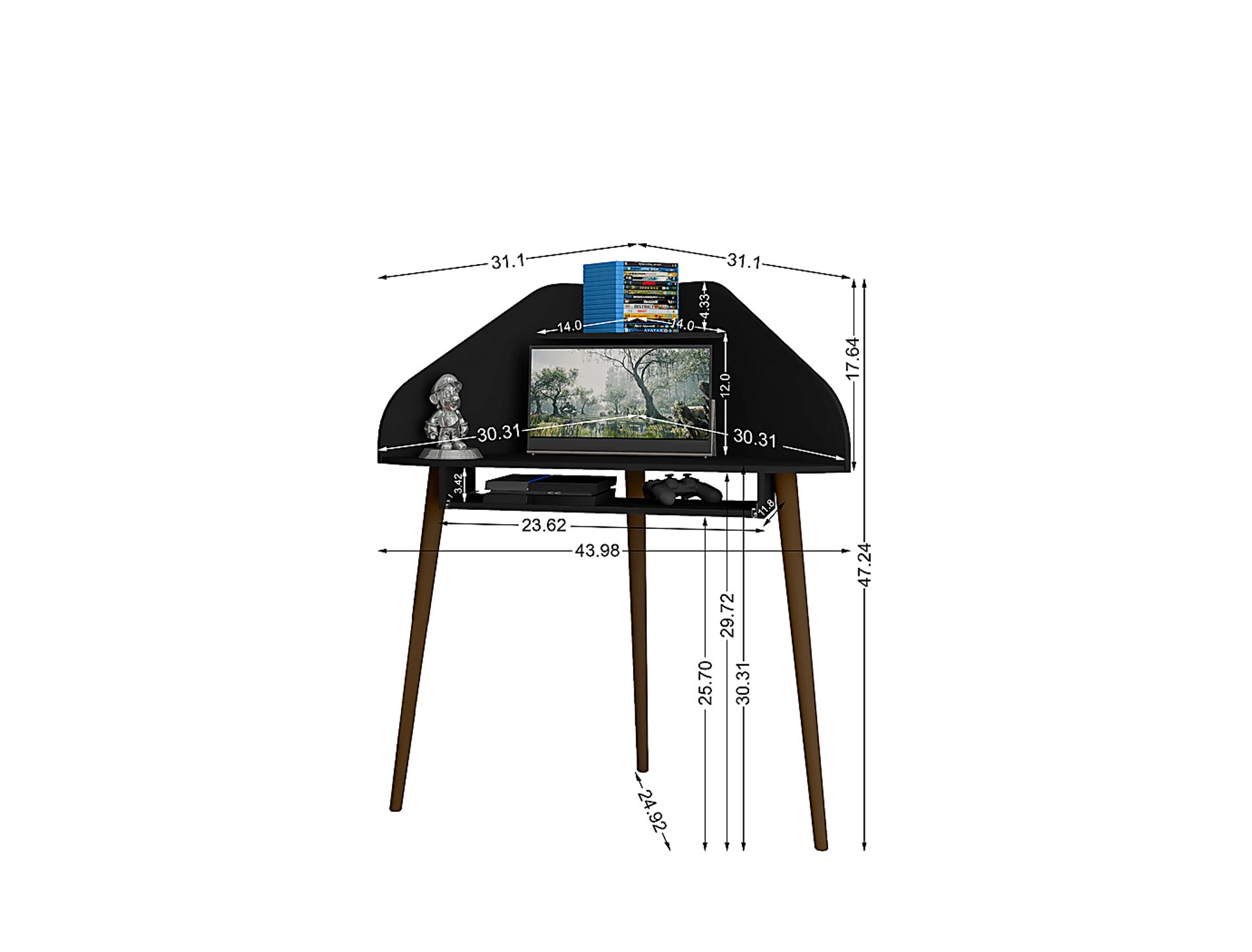 Tanbark Black Corner Desk - Image 9