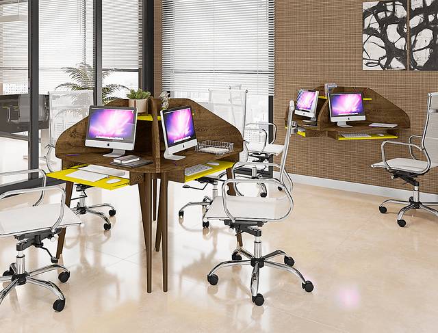 Tanbark Brown Corner Desk - Thumbnail - Image 8