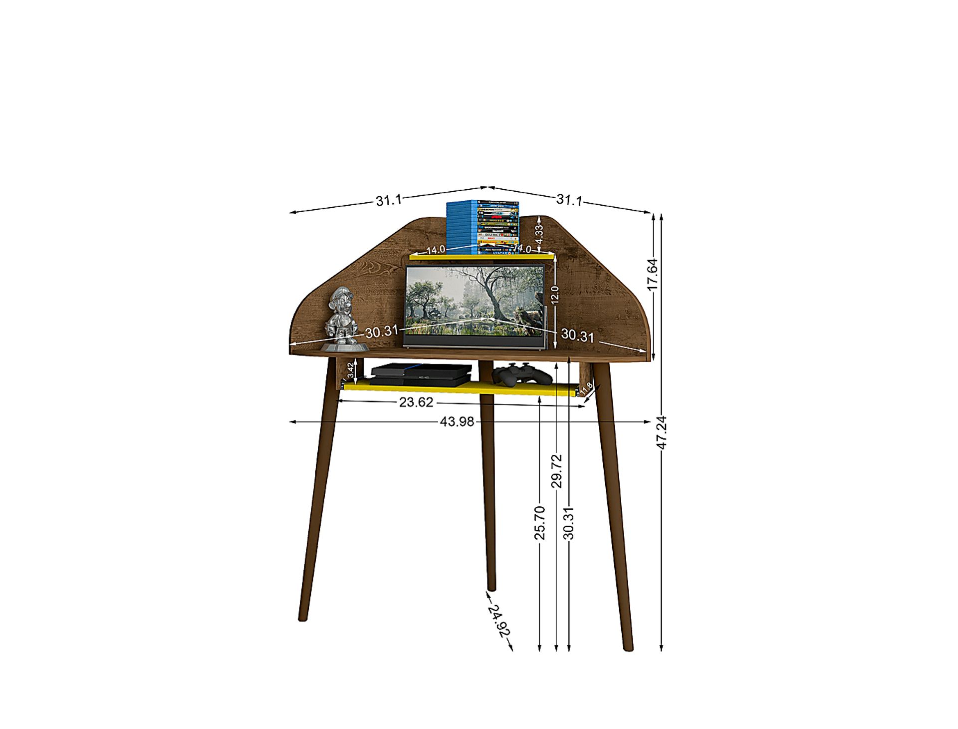 Tanbark Brown Corner Desk - Image 9