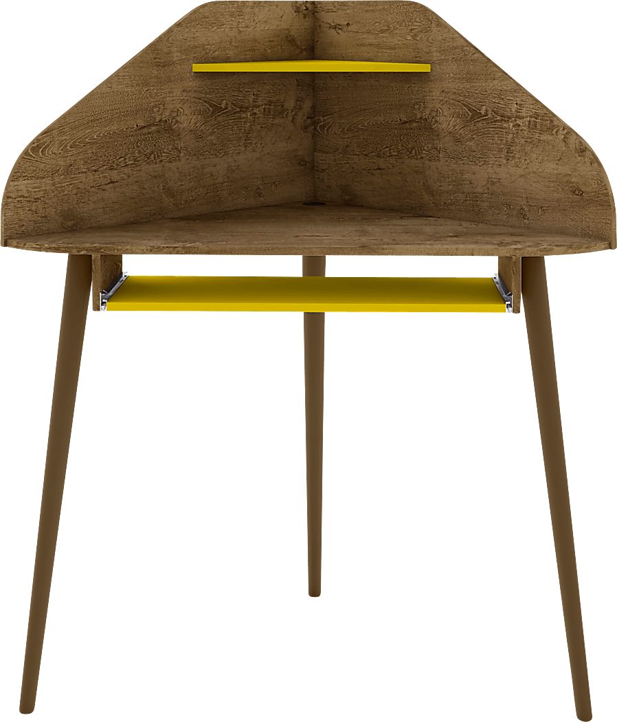 Tanbark Brown Corner Desk