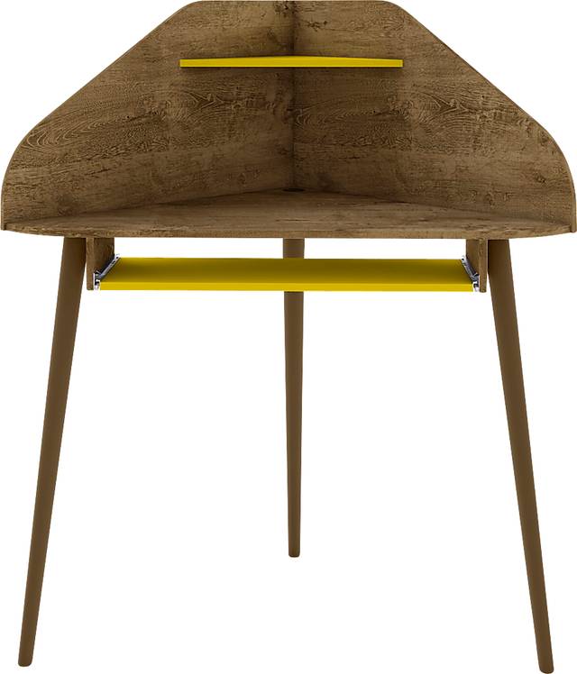 Tanbark Brown Corner Desk - Thumbnail - Image 1