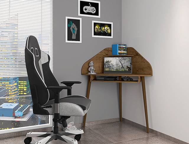 Tanbark Chestnut Corner Desk - Thumbnail - Image 6