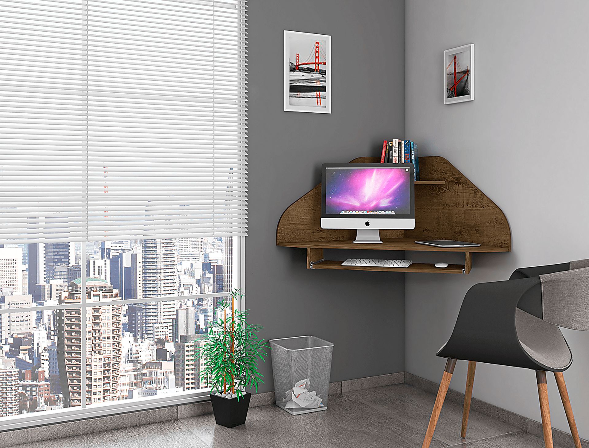 Tanbark Chestnut Corner Desk - Image 7