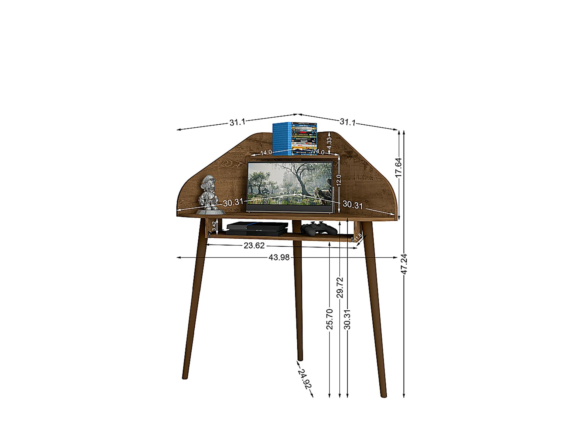 Tanbark Chestnut Corner Desk - Image 9